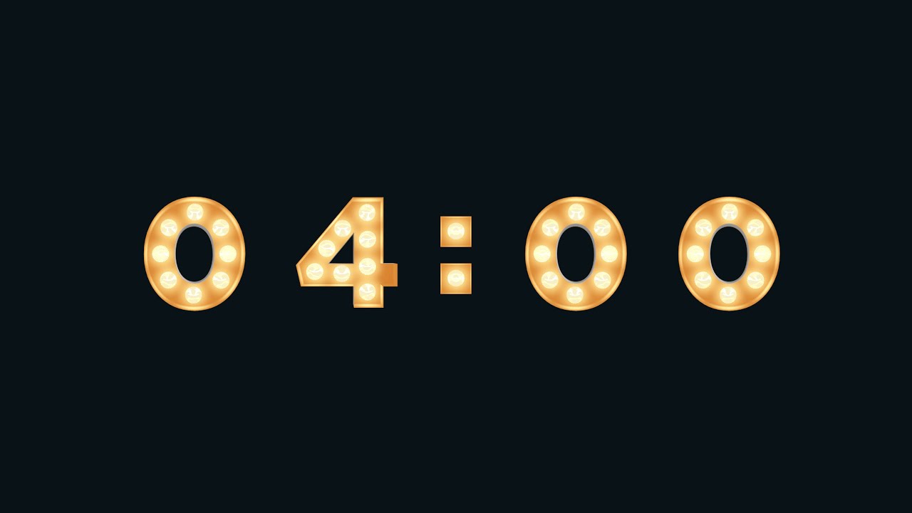 4 MINUTE TIMER 🔔 Gentle Alarm [Ultra HD 4K]