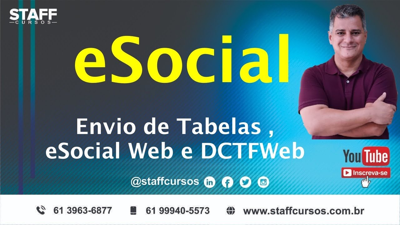 eSocial Envio Tabelas  Sistema de Folha e eSocial Web - passo a passo