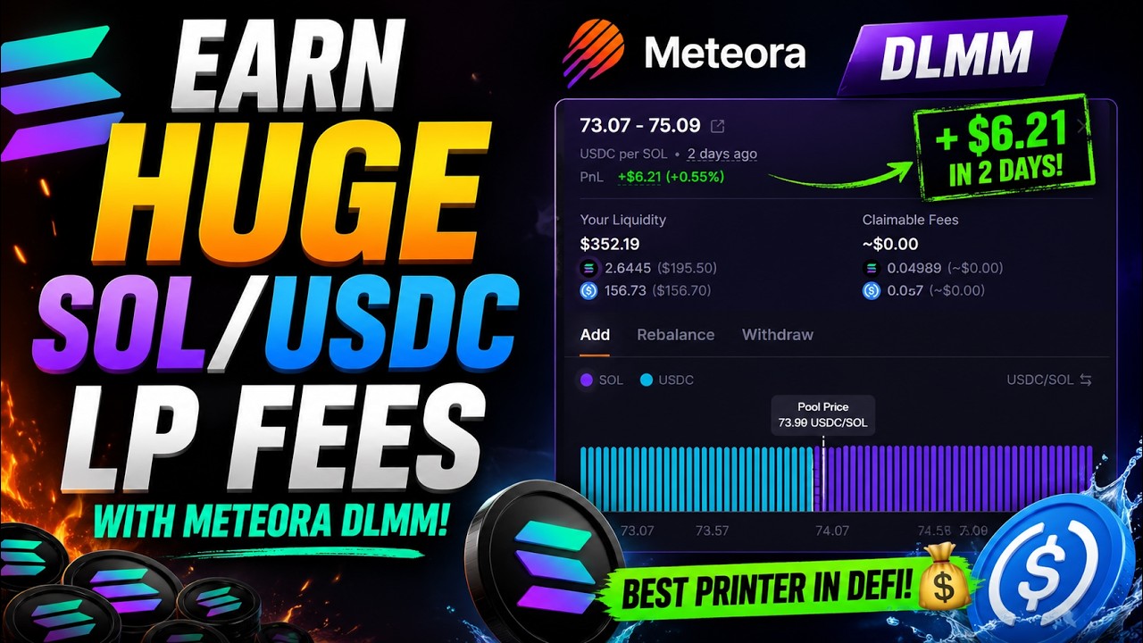 🚀 Earn HUGE SOL/USDC LP Fees! Meteora DLMM Is DeFi's BEST Money Printer! 💰