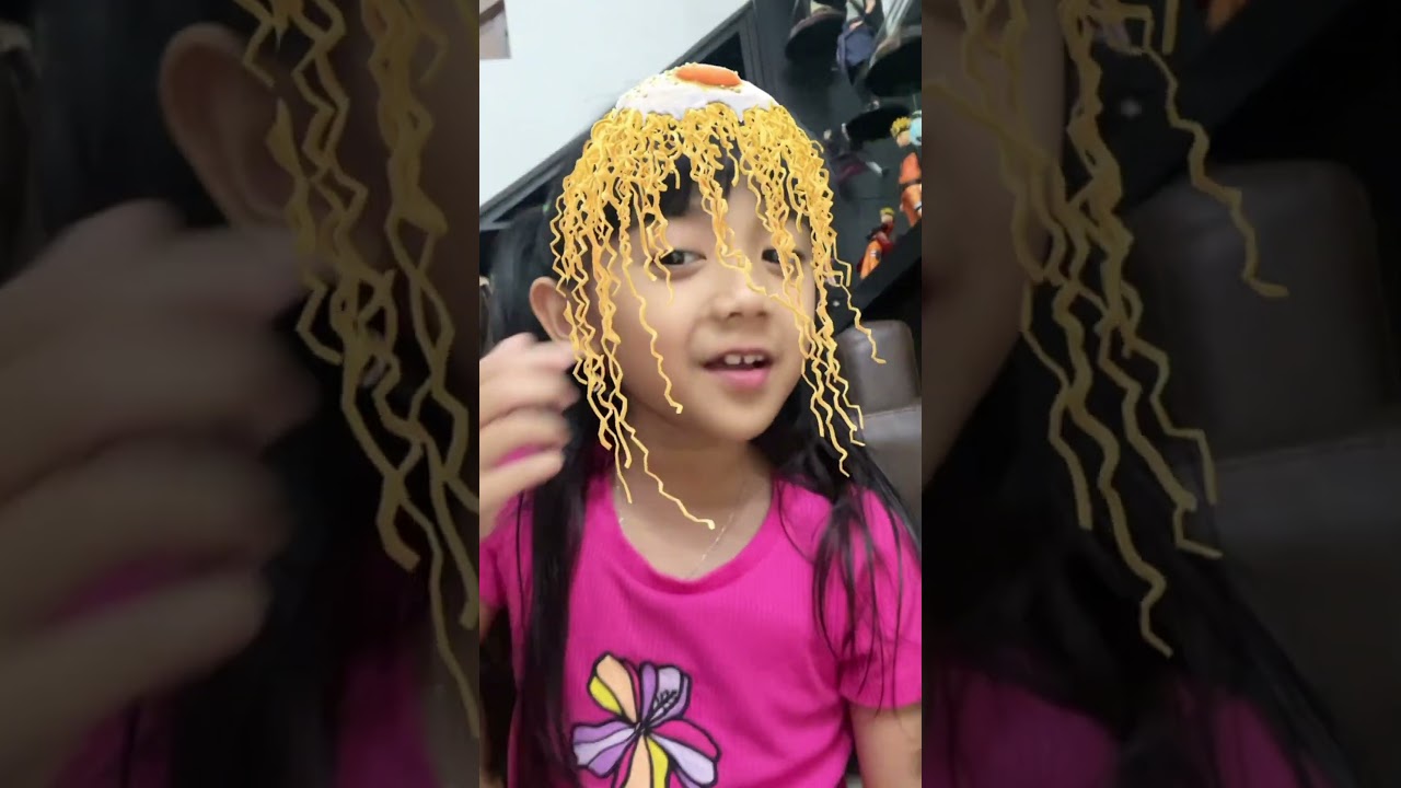 SAMANTHA COBAIN MIE DI ATAS KEPALA !! FILTER VIRAL LUCU !!