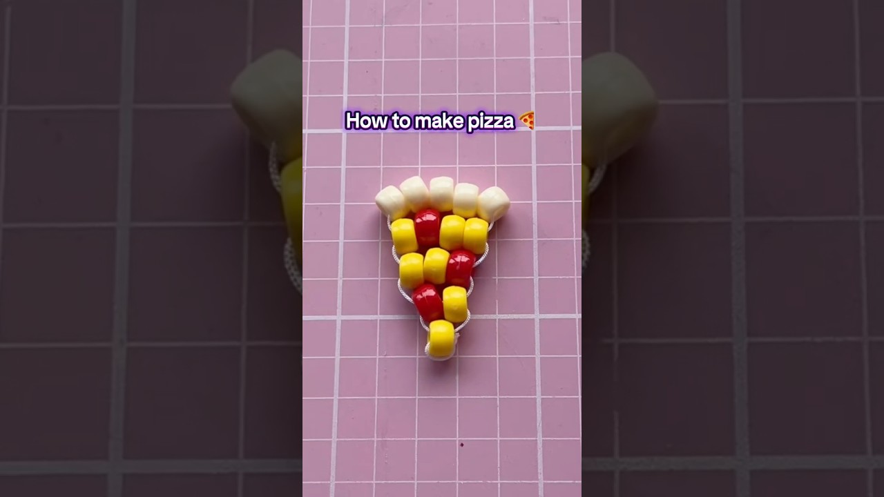 Kandi pizza 🍕#beadedbracelet #bracelets #beadsbracelet #beads #kandi
