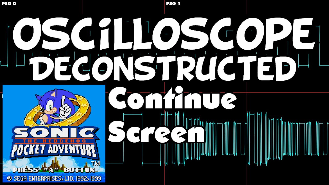 Sonic Pocket Adventure - Continue Screen - Oscilloscope Deconstruction