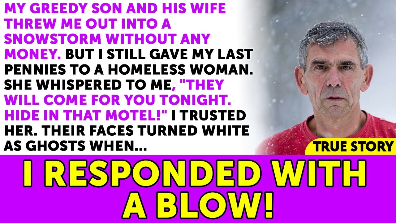 My Son And DIL Threw Me Out Into A Snowstorm — But A Homeless Woman's Warning Saved My Life...