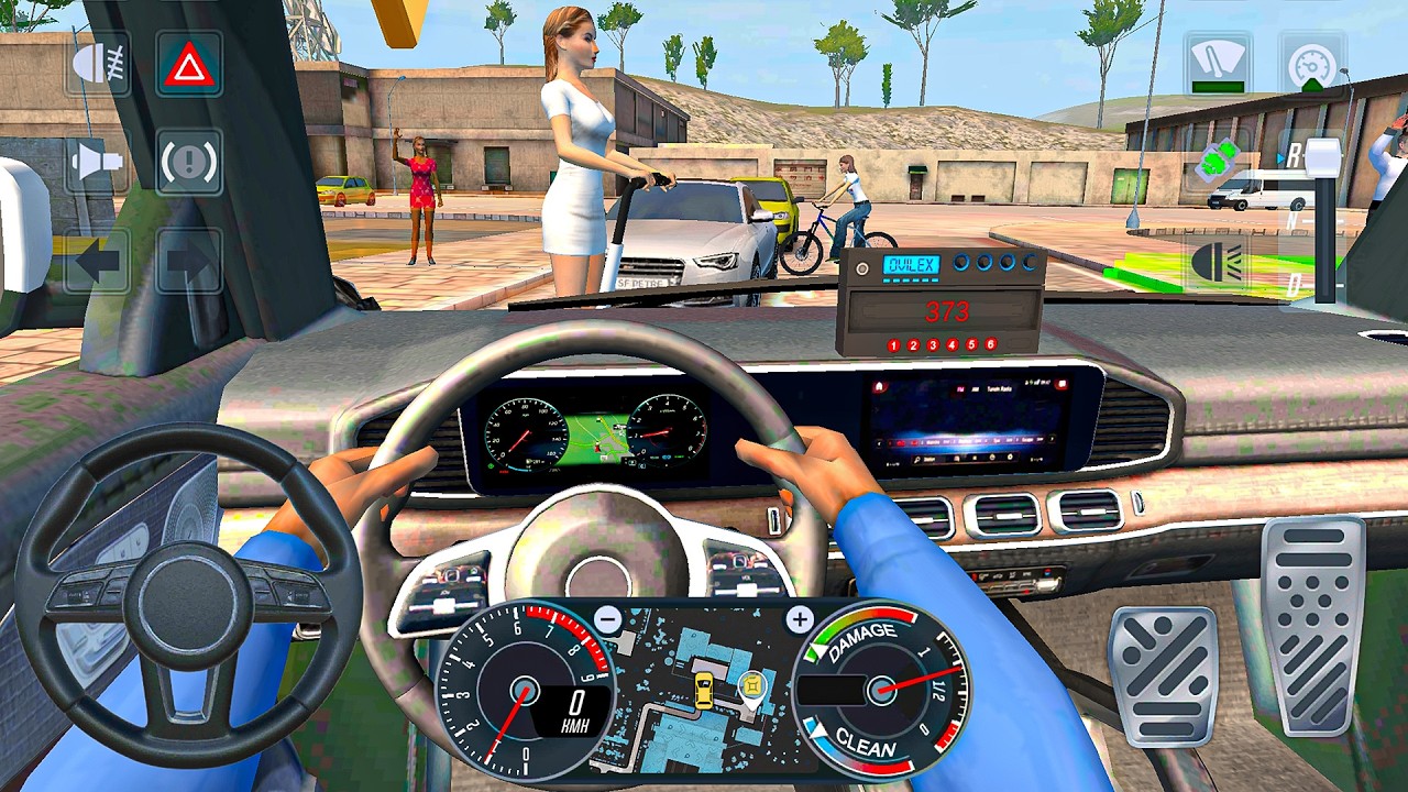 City Taxi Driving Simulator: Mercedes-Benz GLE car driving city passengers pick - android gameplay