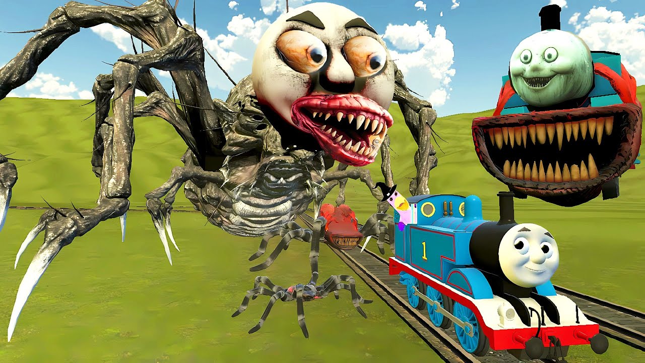 ALL MONSTERS Big & Small Thomas Head Eater chased Thomas Train, McQueen Train, Horror Sprunki Train