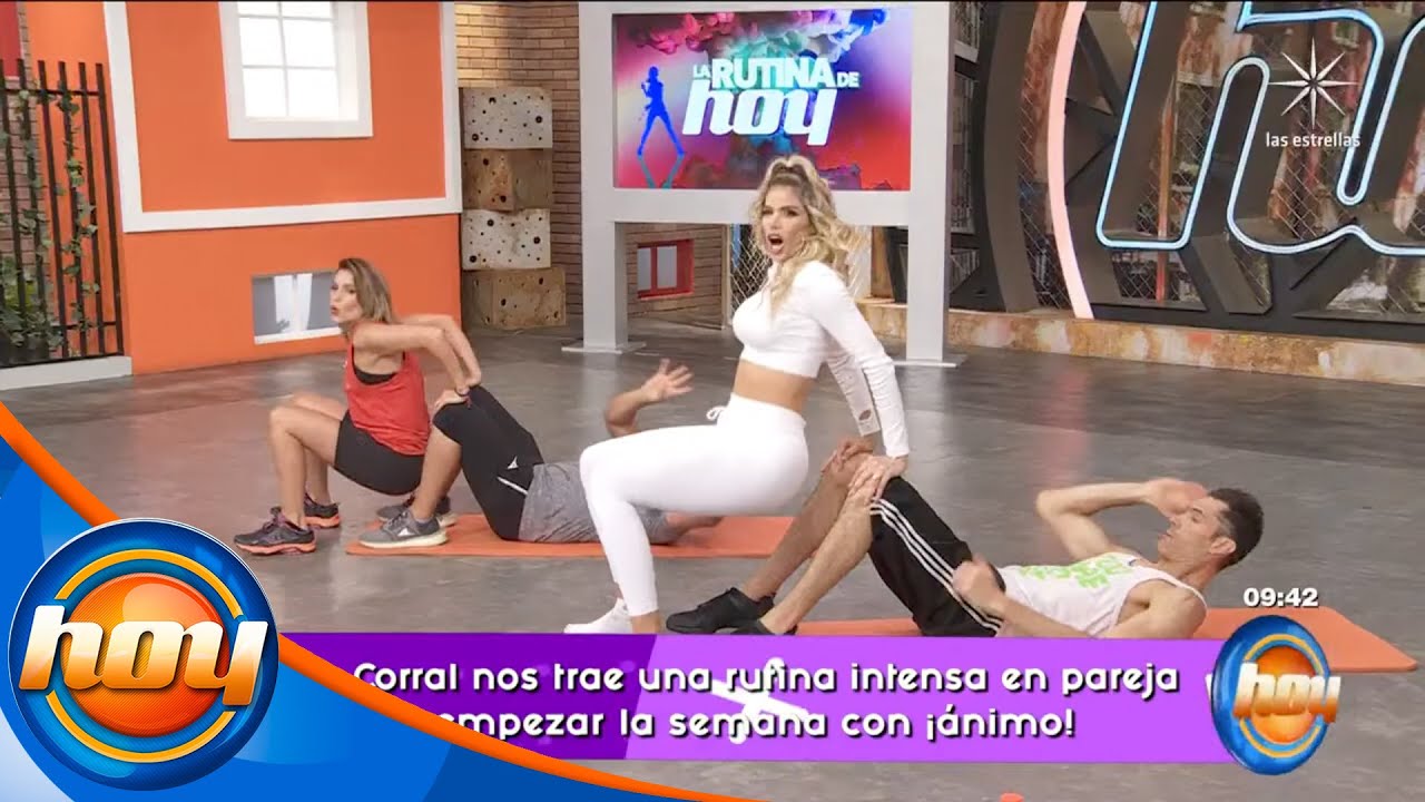 Rutina de ejercicio en pareja con Alex Durán y Marie Claire | Programa Hoy