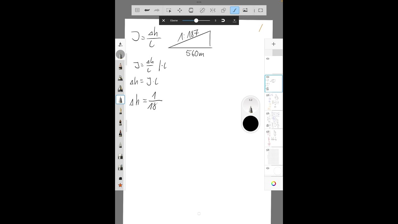 Gef&auml;lle Kanal berechnen