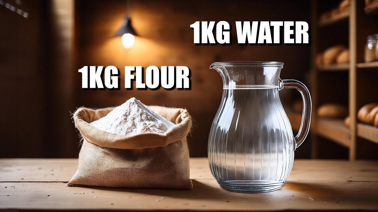 I Made Bread with 1KG of Water and 1KG of Flour | 100% Hydration Dough