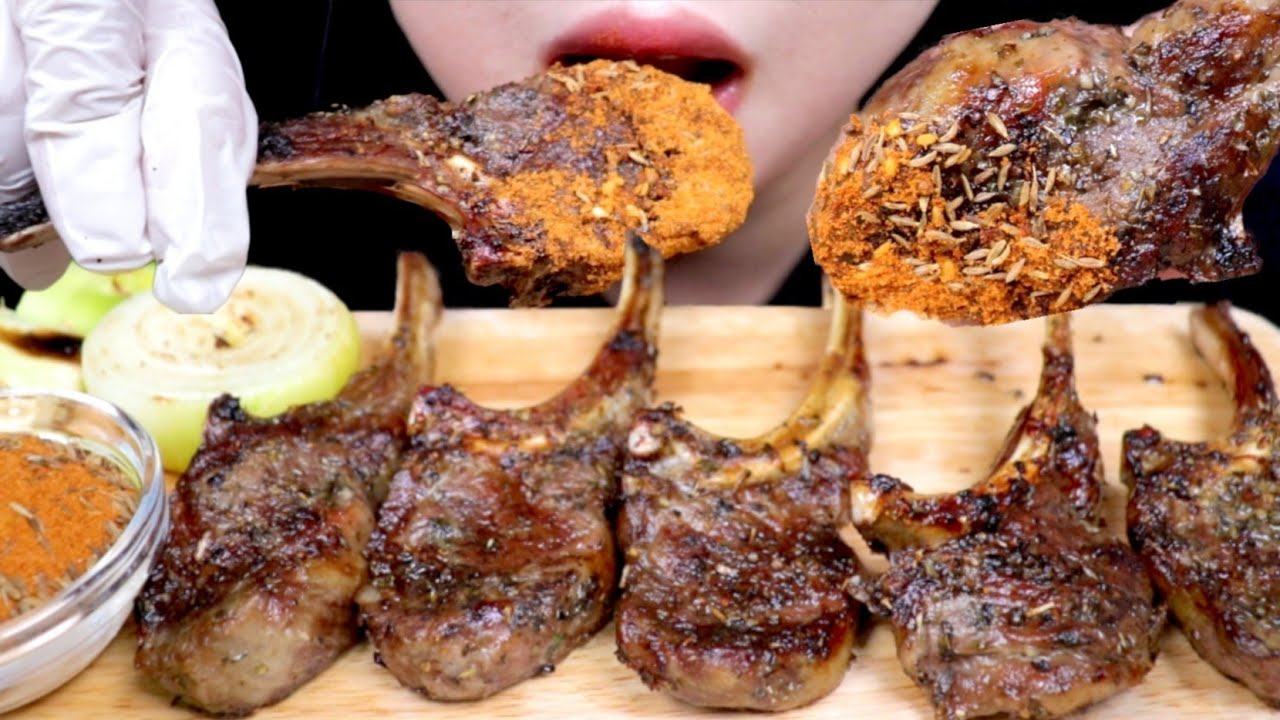 ASMR LAMB STEAK 양고기 리얼사운드 먹방 EATING SOUND MUKBANG