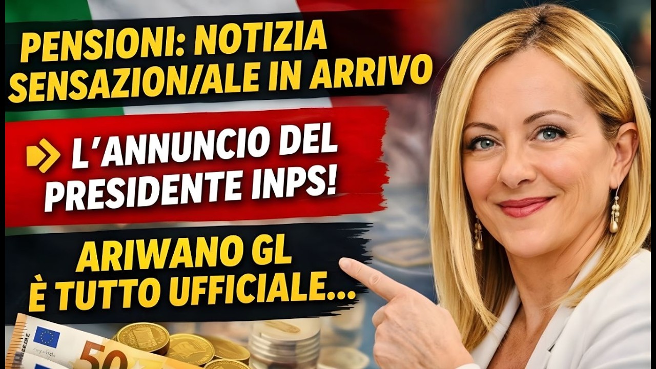 PENSIONI: NOTIZIA SENSAZIONALE IN ARRIVO 👉 L’ANNUNCIO DEL PRESIDENTE INPS! È TUTTO UFFICIALE…