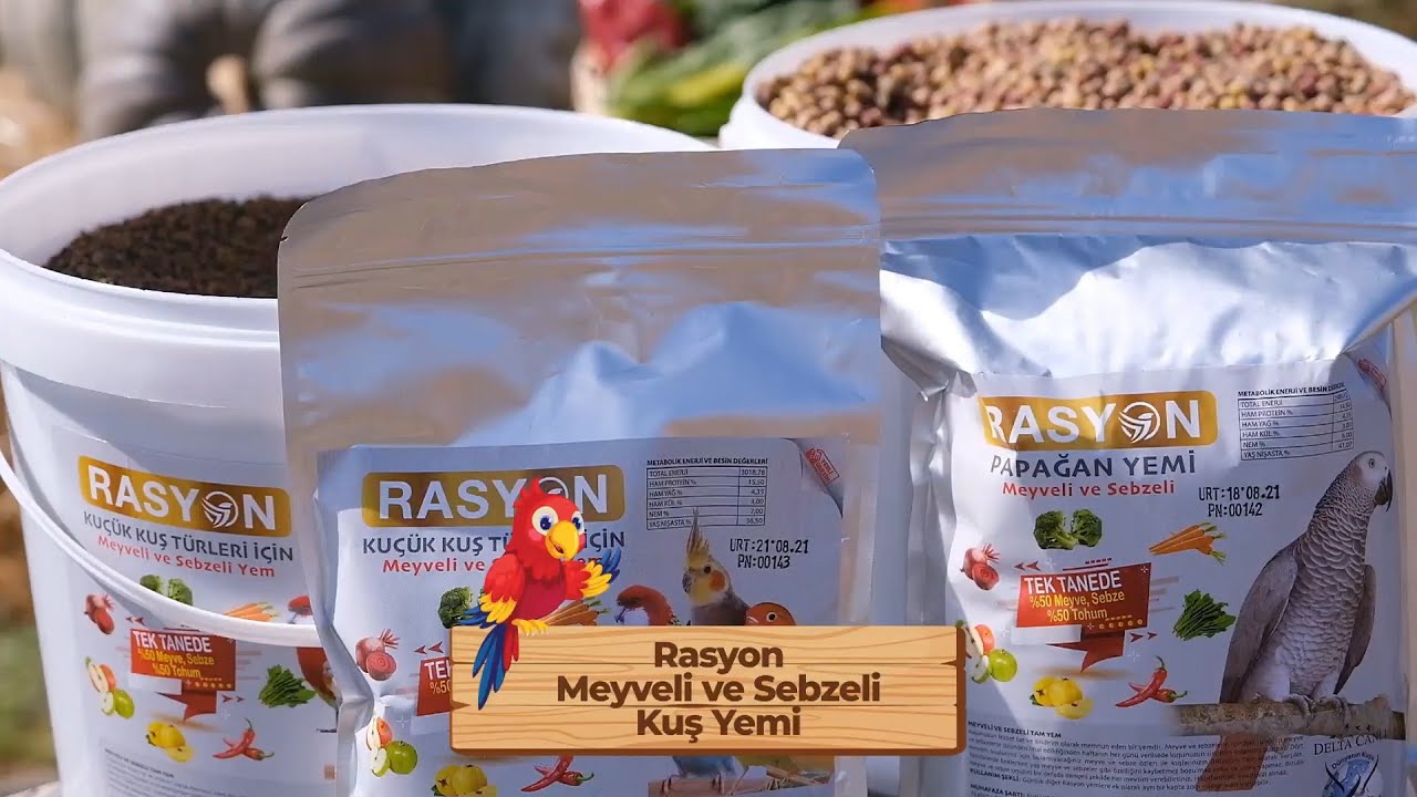 Rasyon meyveli ve sebzeli kuş yemi
