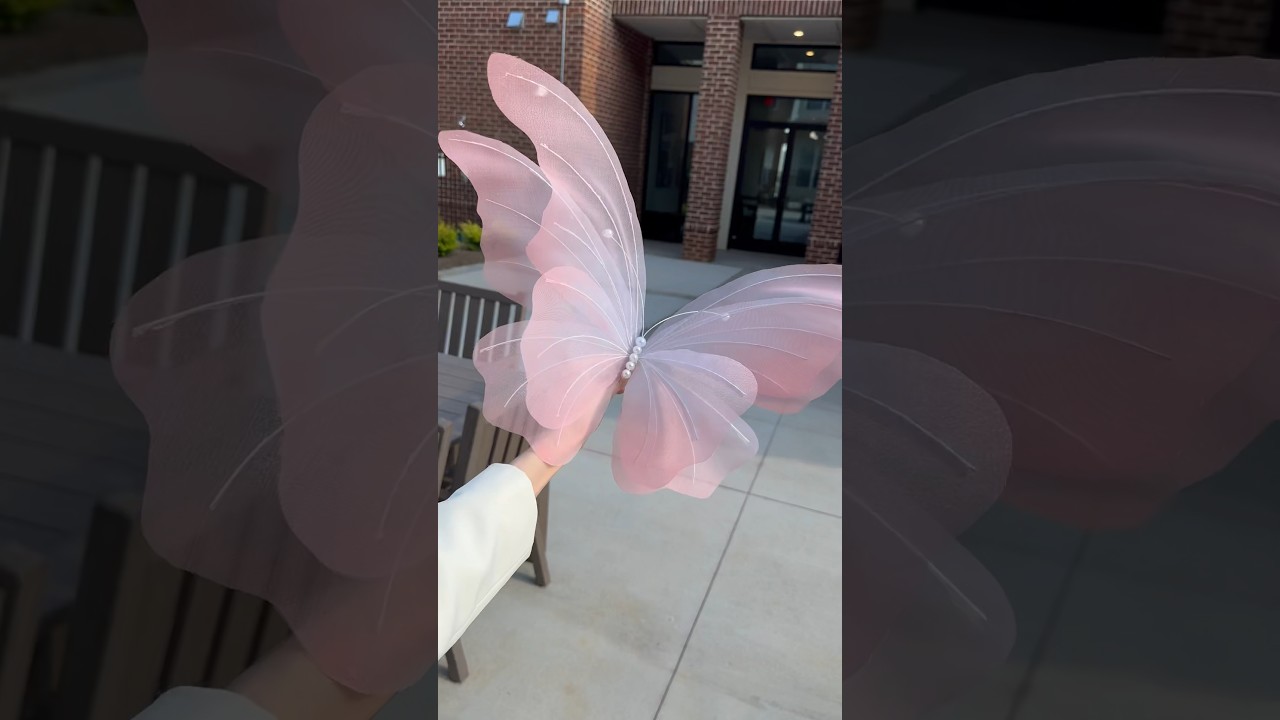 DIY Giant Silk Butterfly full tutorial on my channel