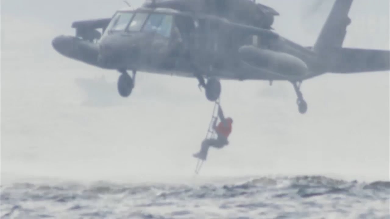 Army-Navy Helicopter Water Rescue Training at Yokosuka