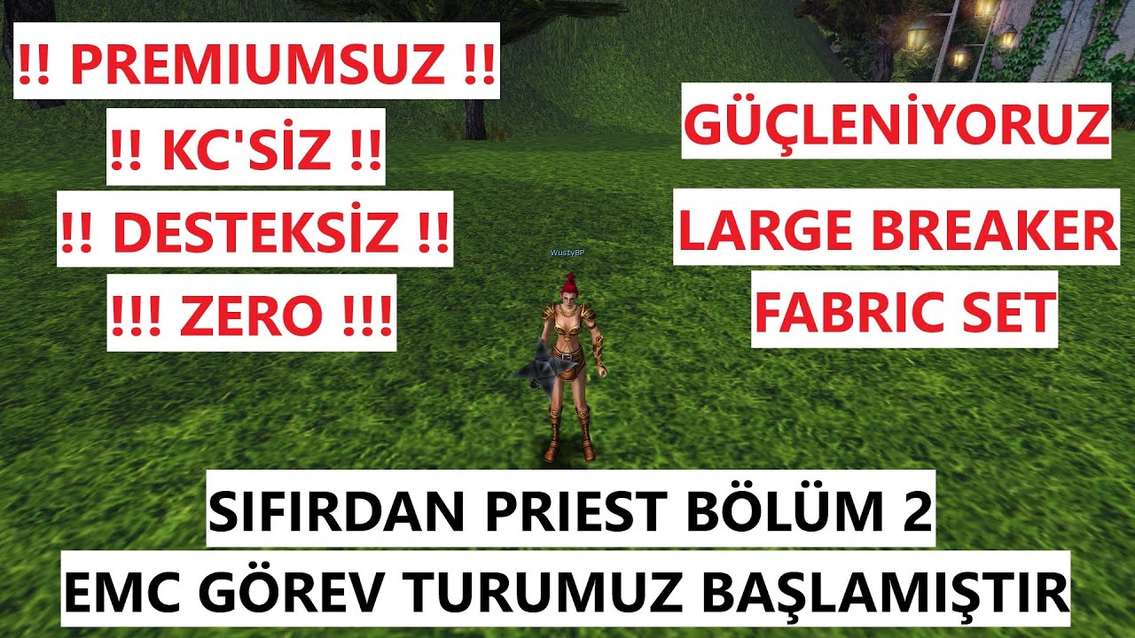 SIFIRDAN PRIEST BÖLÜM 2 / LARGE BREAKER + FABRIC SET / ZERO / KNIGHT ONLINE / PREMIUMSUZ