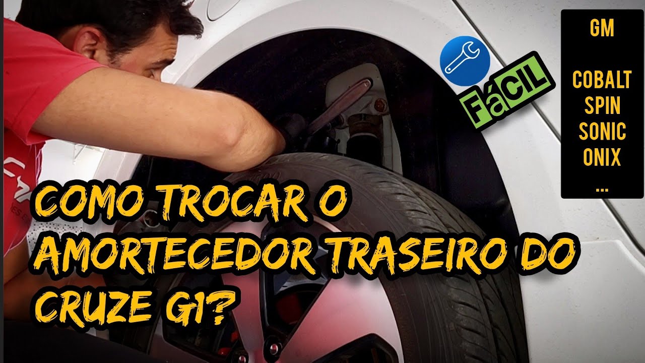 Como Substituir Amortecedor Traseiro do Cruze - Fácil | Linha GM Onix Prisma Cobalt Spin.