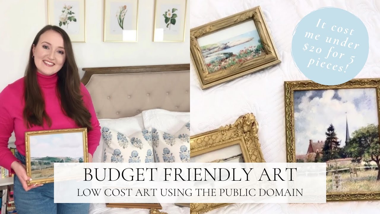BUDGET FRIENDLY FINE ART | How to Get Free/Low Cost Wall Art Using The Public Domain  🌸