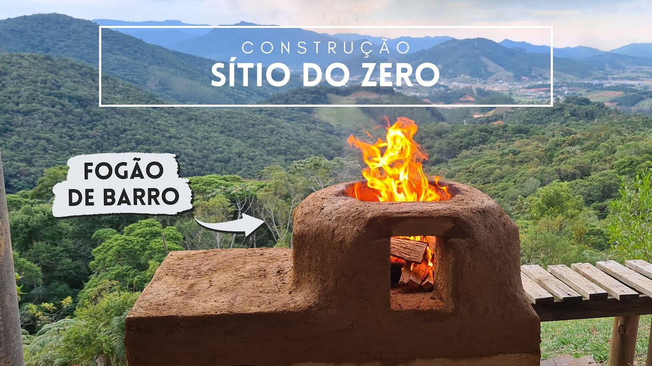 SITIO DO ZERO I Construção Fogão a lenha de barro – SZ#43