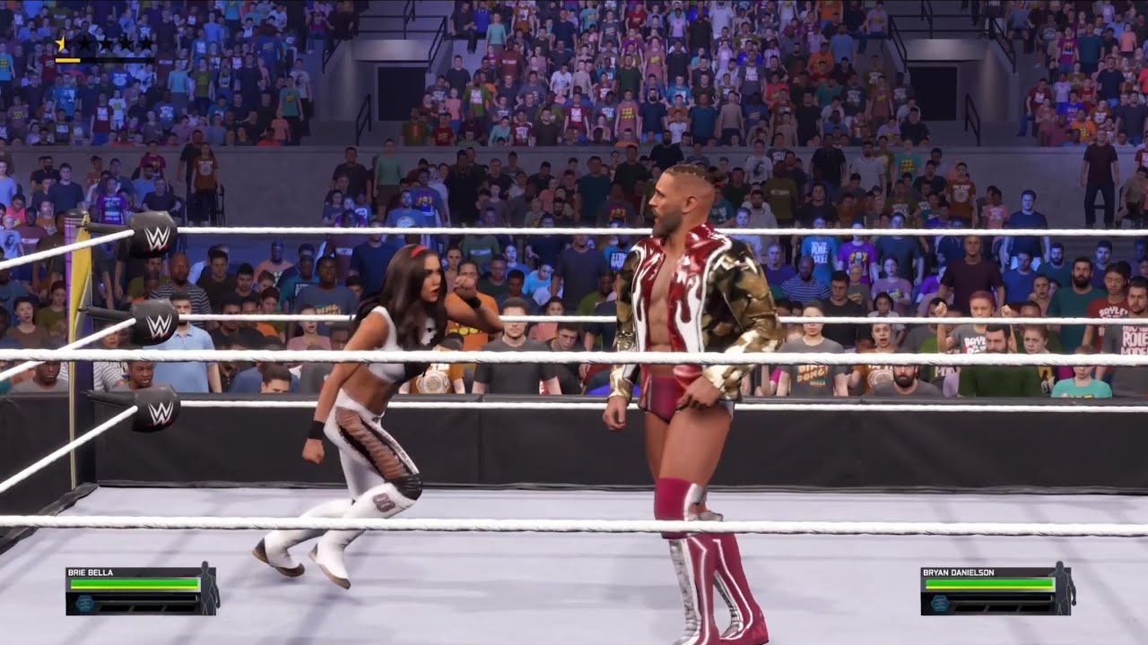 WWE 2K25 BRYAN DANIELSON VS BRIE BELLA ( PS5 ) COUPLE FUNNY FIGHT