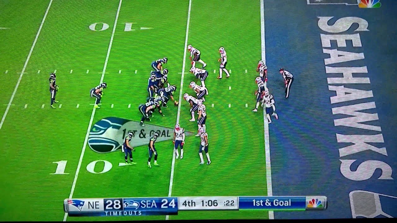 SUPER BOWL XLIX New England Patriots Game Winning Interception By Russell Wilson