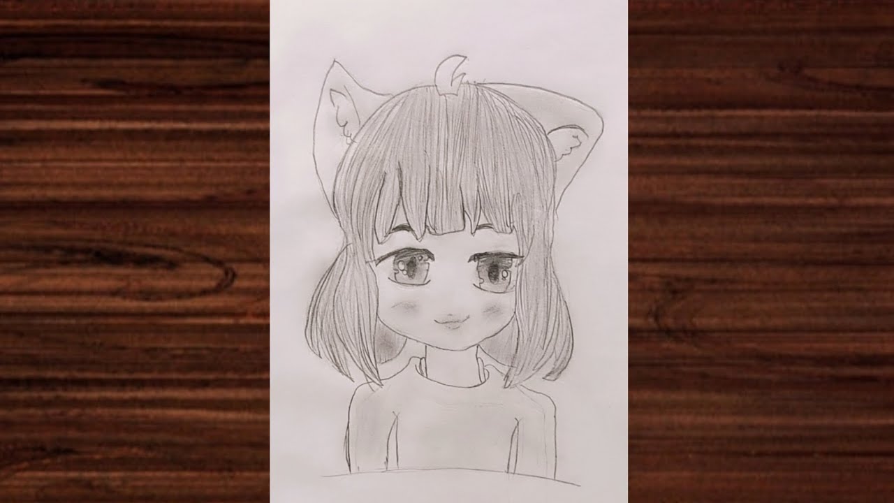 How to make anime girl sketch step by step/very easy/