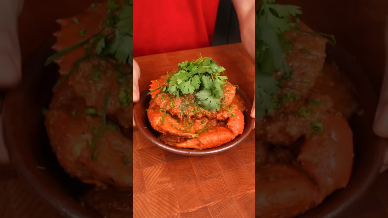 𝗦Чили-краб по-ингапийски 🇸🇬 🦀🌶️ ЛУЧШЕЕ блюдо из крабов в мире?!! #шорты