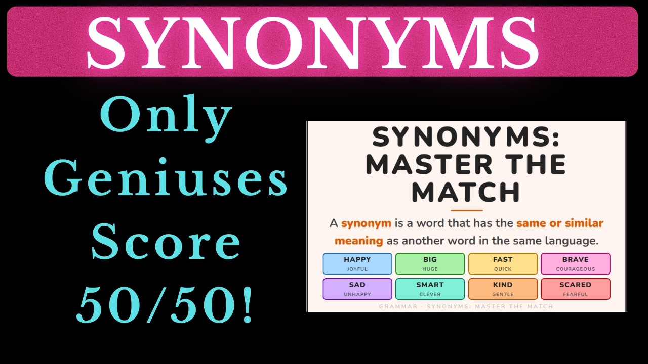 Synonyms Quiz That Stump Most People