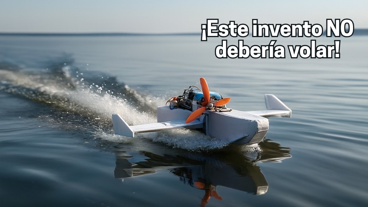 Probando un híbrido entre hidroplano y ekranoplano