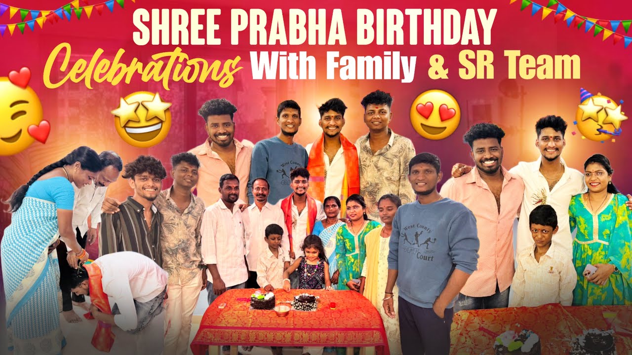 Shree prabha birthday celebrations with family & SR Team | Mummy Daddy emotional