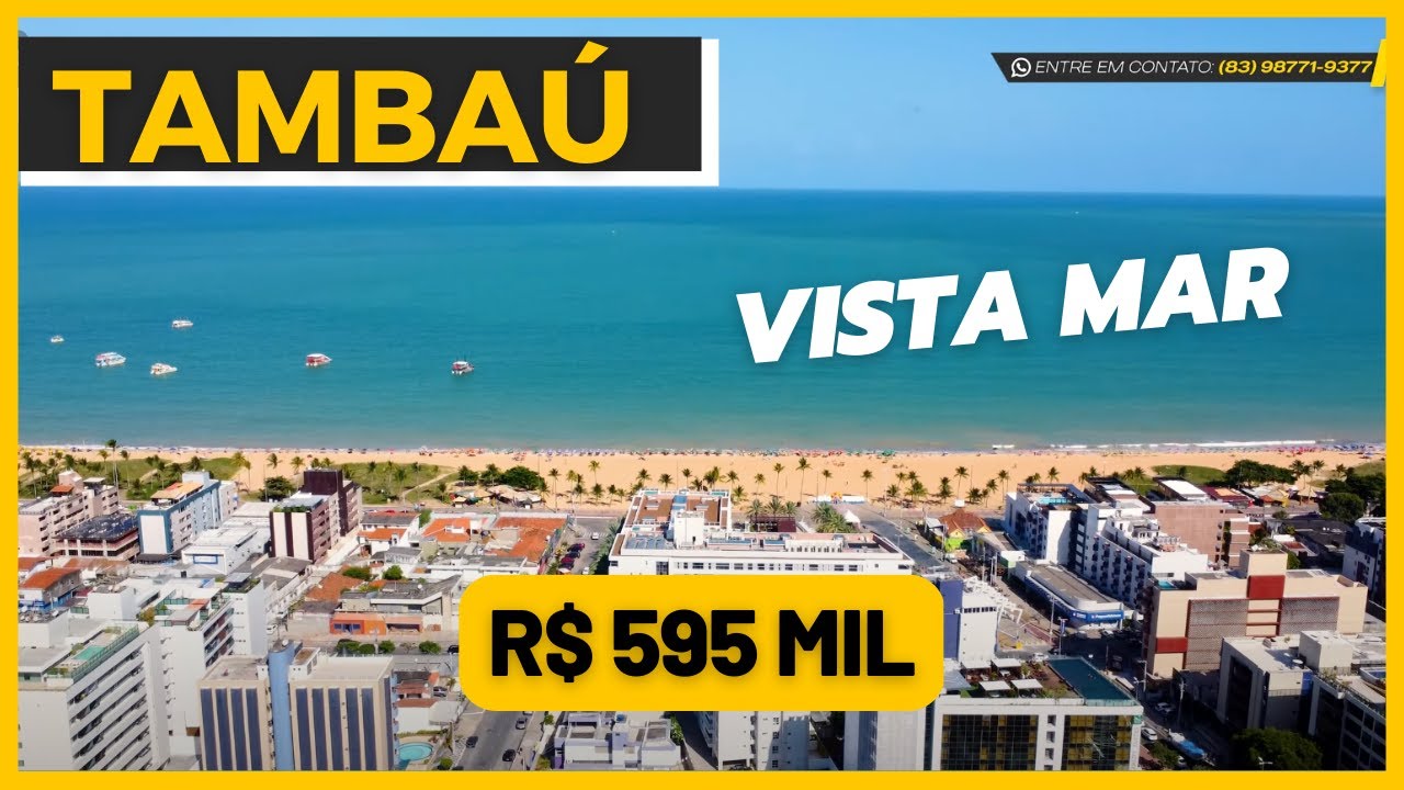 Apartamento em Tambaú com VISTA PARA O MAR em João Pessoa Paraíba R$ 595 mil
