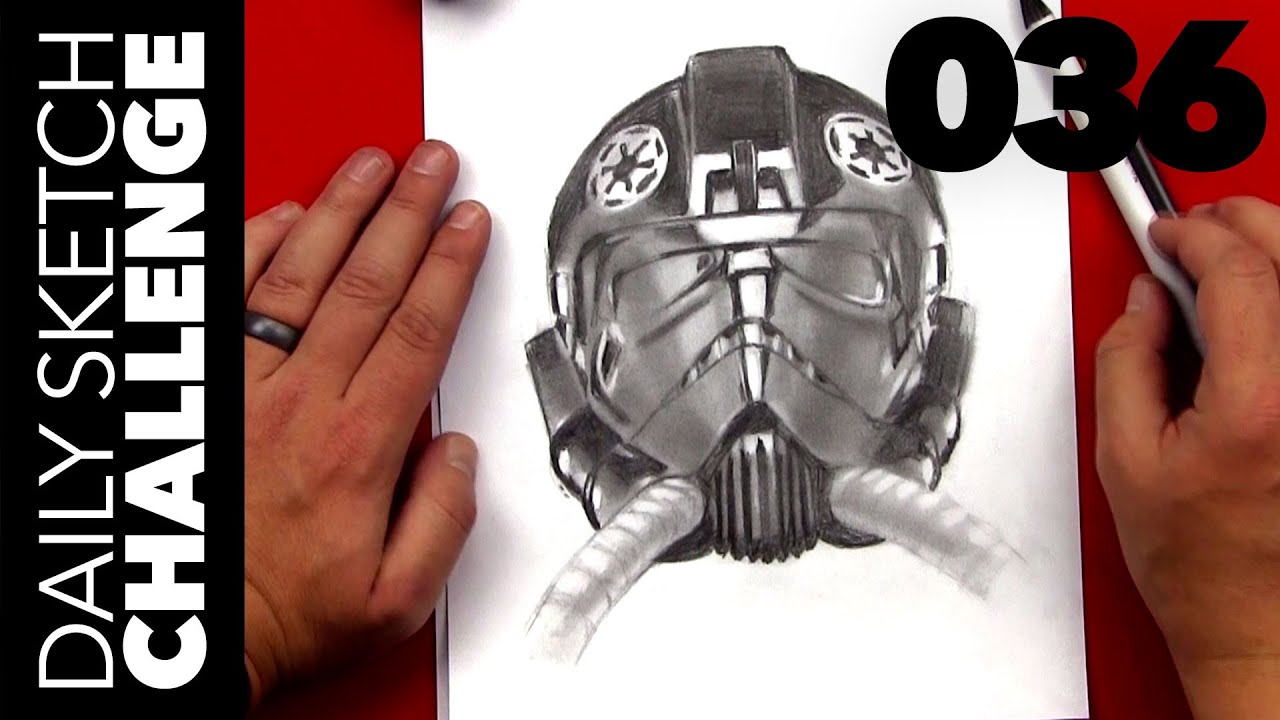 Daily Sketch Challenge 036: TIE Fighter Pilot (60 min)