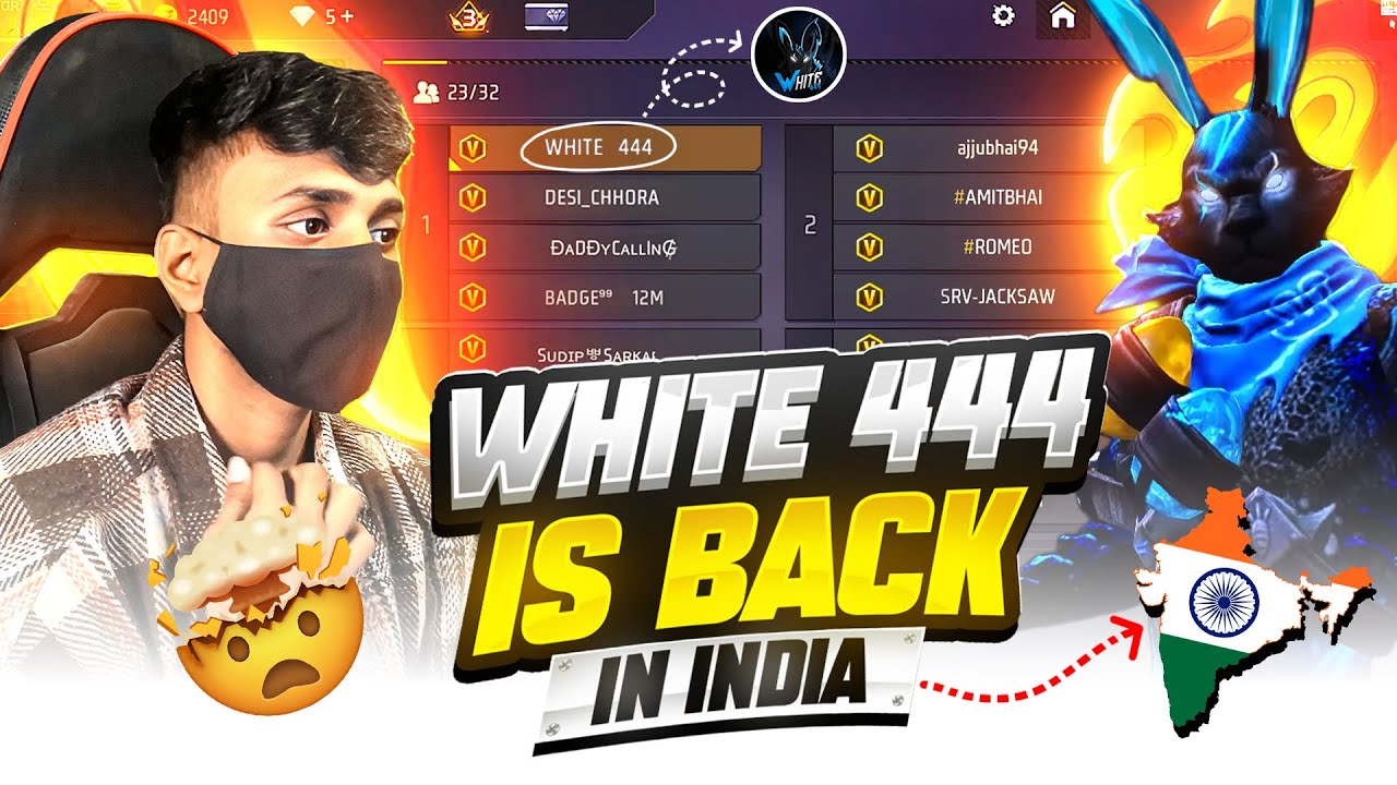 White444 Vs 3 Streamers SHOCKED in BR-Rank😱 1v50 BIGGEST Challenge – Garena Free Fire