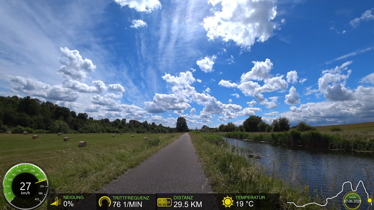 60 minute first Cycling Workout from Germany to Grand Est Lorraine France 2020 after Lockdown