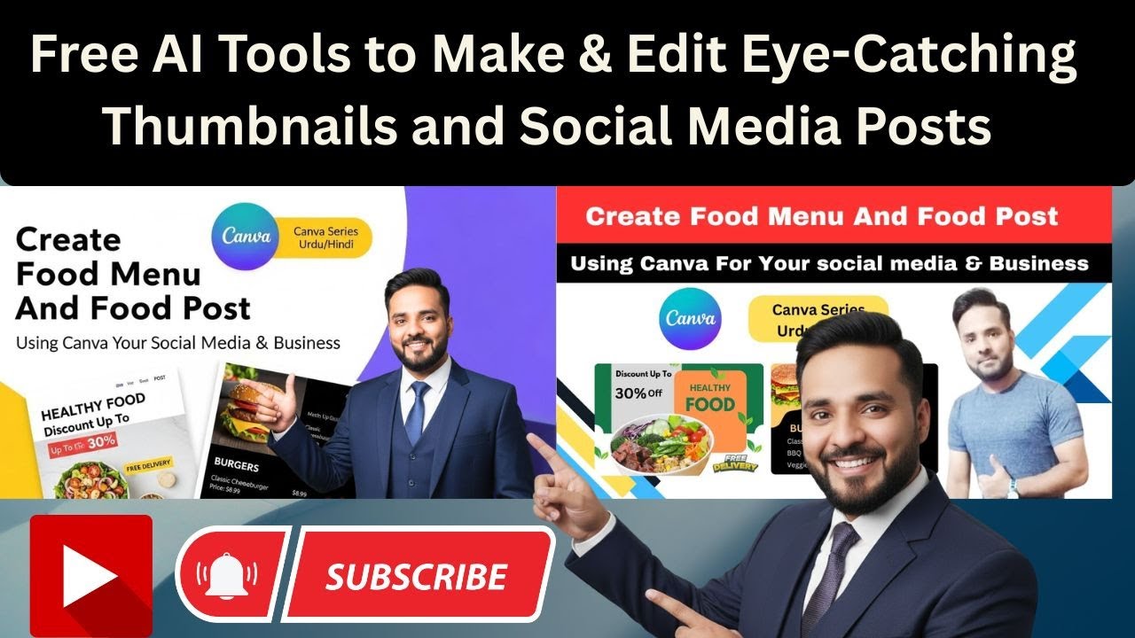 Free AI Tool to Make & Edit Eye-Catching Thumbnails and Social Media Posts | Zeeshan Shakir