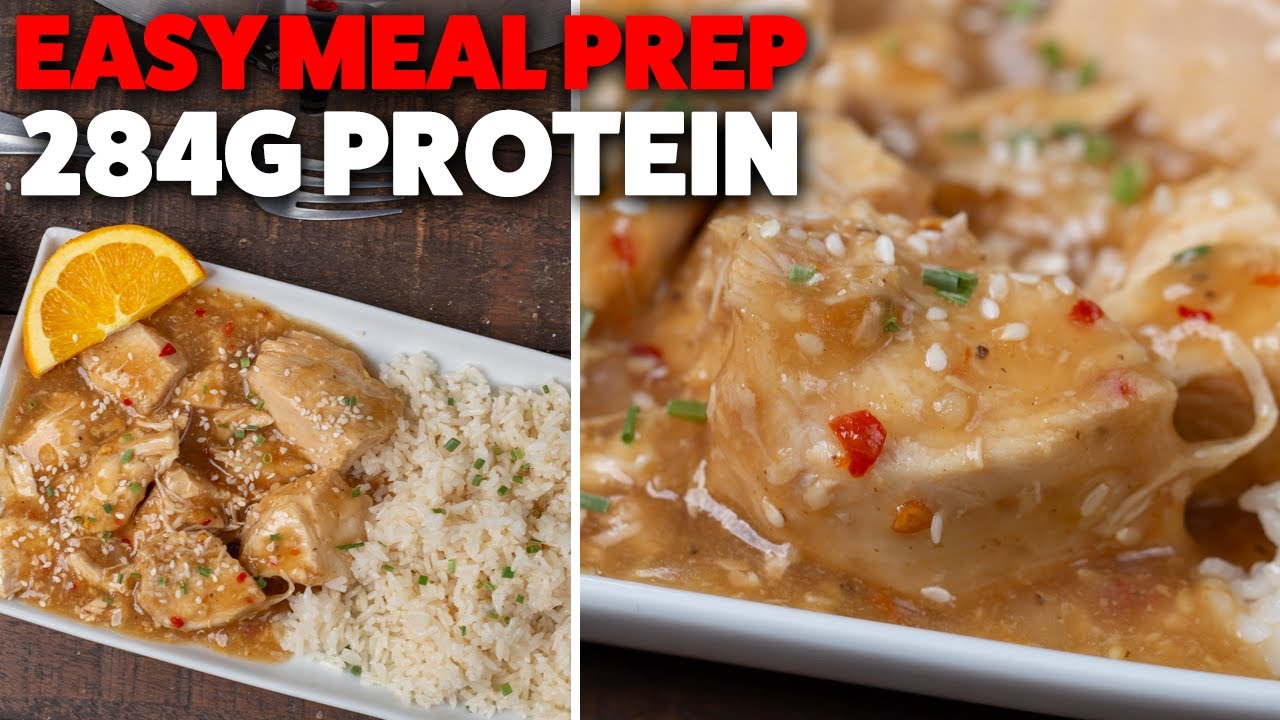 Slow Cooker Orange Chicken | Easy High Protein Meal Prep