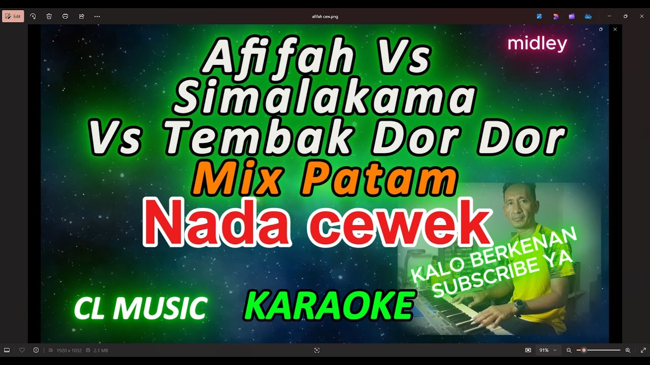 Afifah vs Simalakama vs Tembak tembak dor dor - karaoke medley - nada cewek
