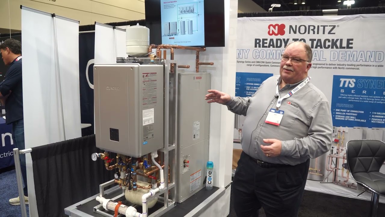 Noritz NRCB Racked System | Tankless Water Heater + Boiler in One - KBIS / IBS 2026