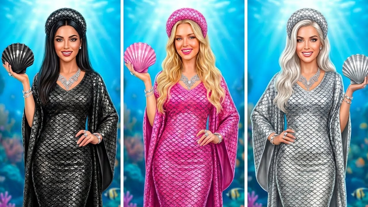 Невероятное Преображение в Русалку Своими Руками! 🖤🧜‍♀️
