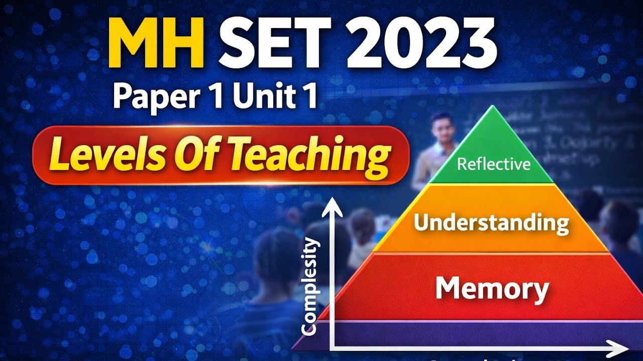 UGC NTA NET SET Paper 1 | Unit..1 | Levels Of Teaching | Marathi Medium | Danayya Sir