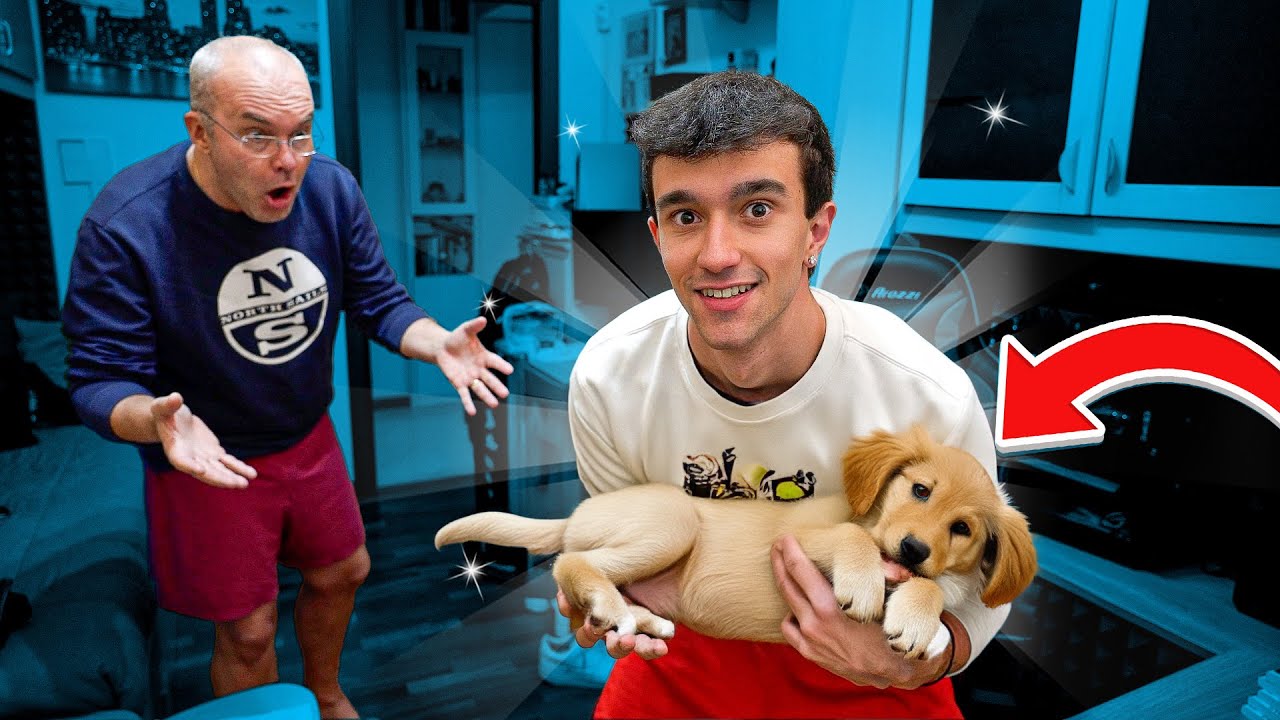 PAPÀ HO PRESO UN CANE! VI PRESENTO LUNA! *REAZIONE ASSURDA*