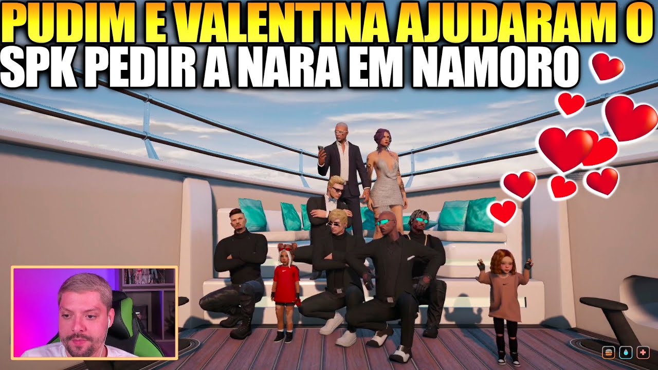 PUDIM E VALENTINA AJUDARAM O SPK A PEDIR A NARA EM NAMORO 😍🥰