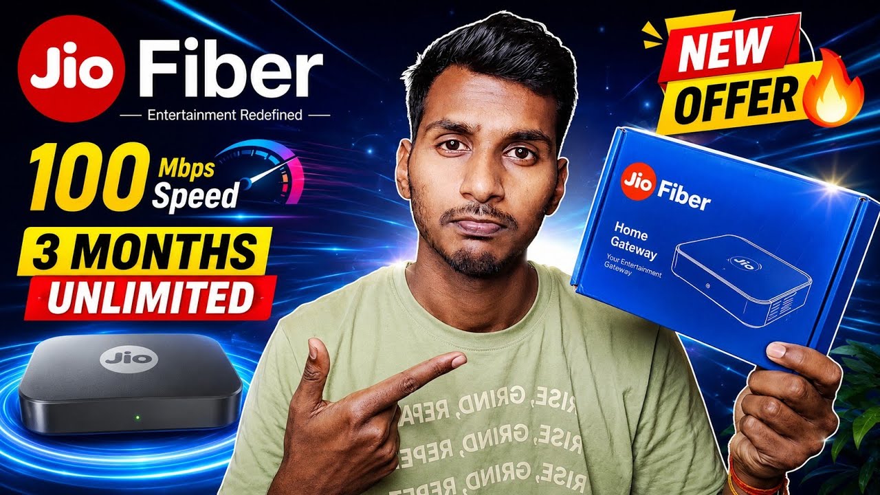 Jio Fiber 🛜 - 100 Mbps for 3 Months Unlimited FREE 🔥 | New Offer 🔥 | Booking PROCESS