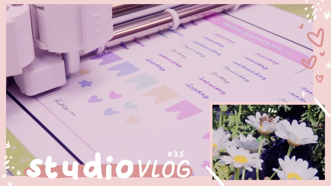 STUDIO VLOG 035 | Bulk Making Stickers & Camping for the first time
