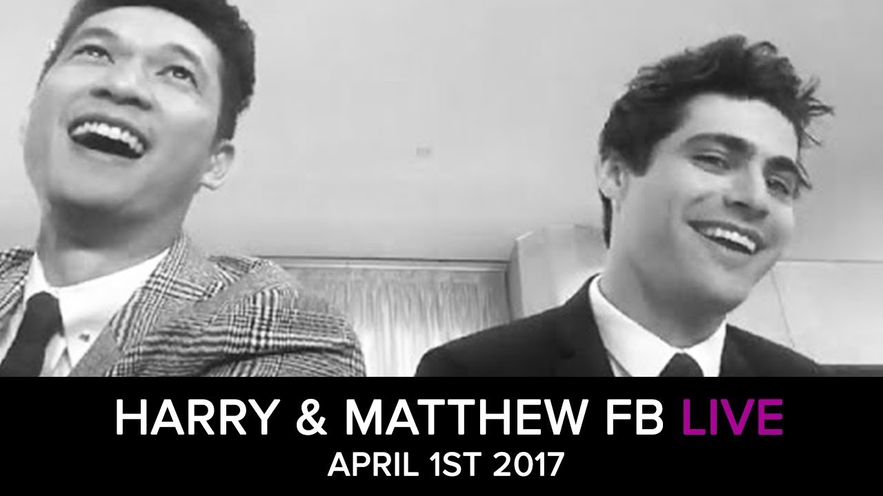 Harry Shum Jr. and Matthew Daddario live on Facebook. (April 1st, 2017)