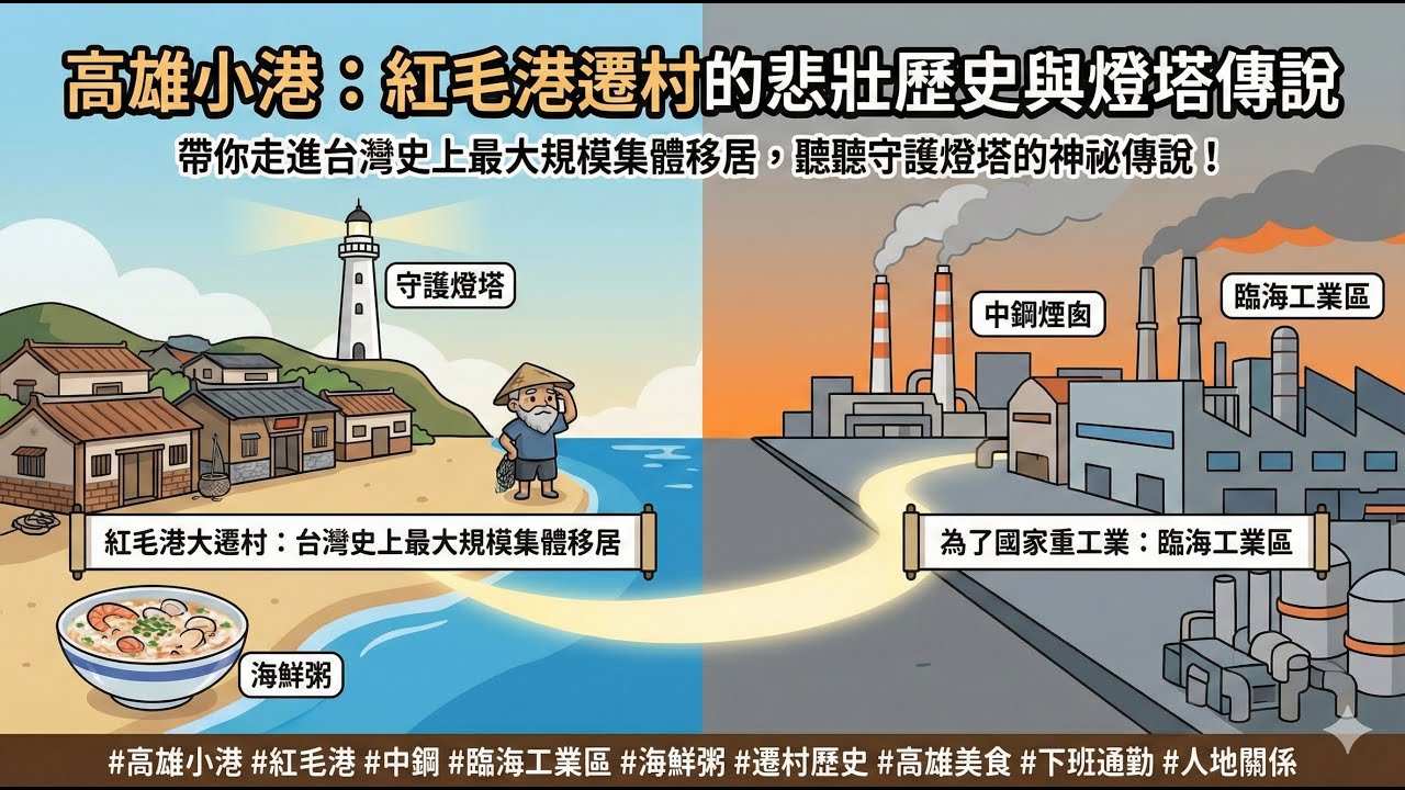 【高雄小港】鋼鐵叢林裡的失落海岸：紅毛港遷村的輓歌與那一碗鮮甜的海鮮粥