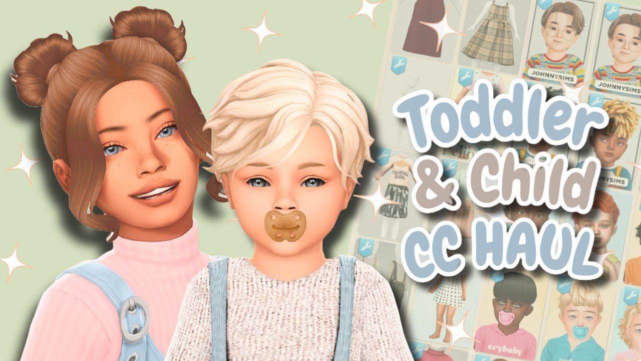SIMS 4 : TODDLER & CHILD CC HAUL (Hair & Clothes) 💗​ + CC LINKS in Description │Sims 4