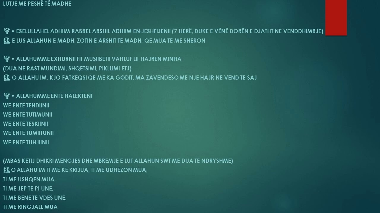 Rukje e shkurtër nga hoxhe ibrahim Mediniji