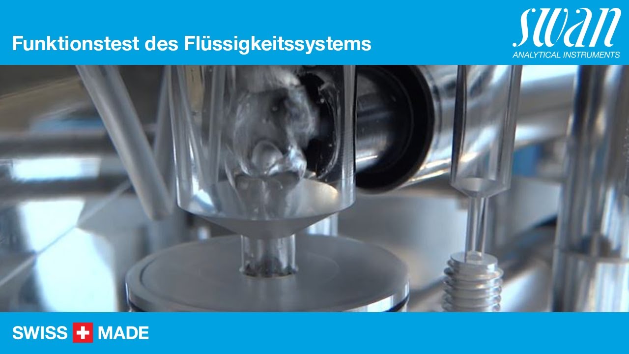 Swan  Soditrace – Funktionstest des Flüssigkeitssystems