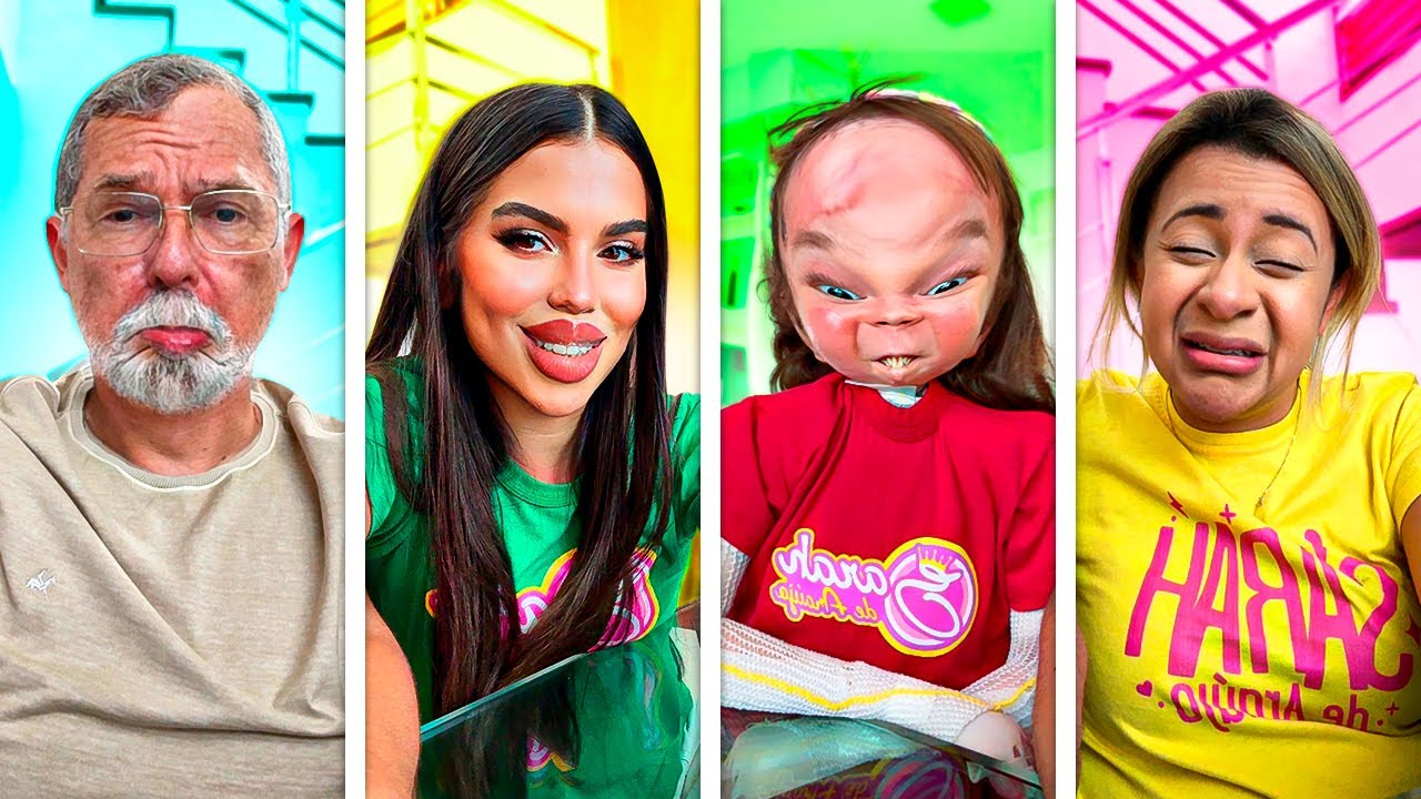 TESTANDO FILTROS ENGRAÇADOS DO SNAPCHAT | Família Araújo