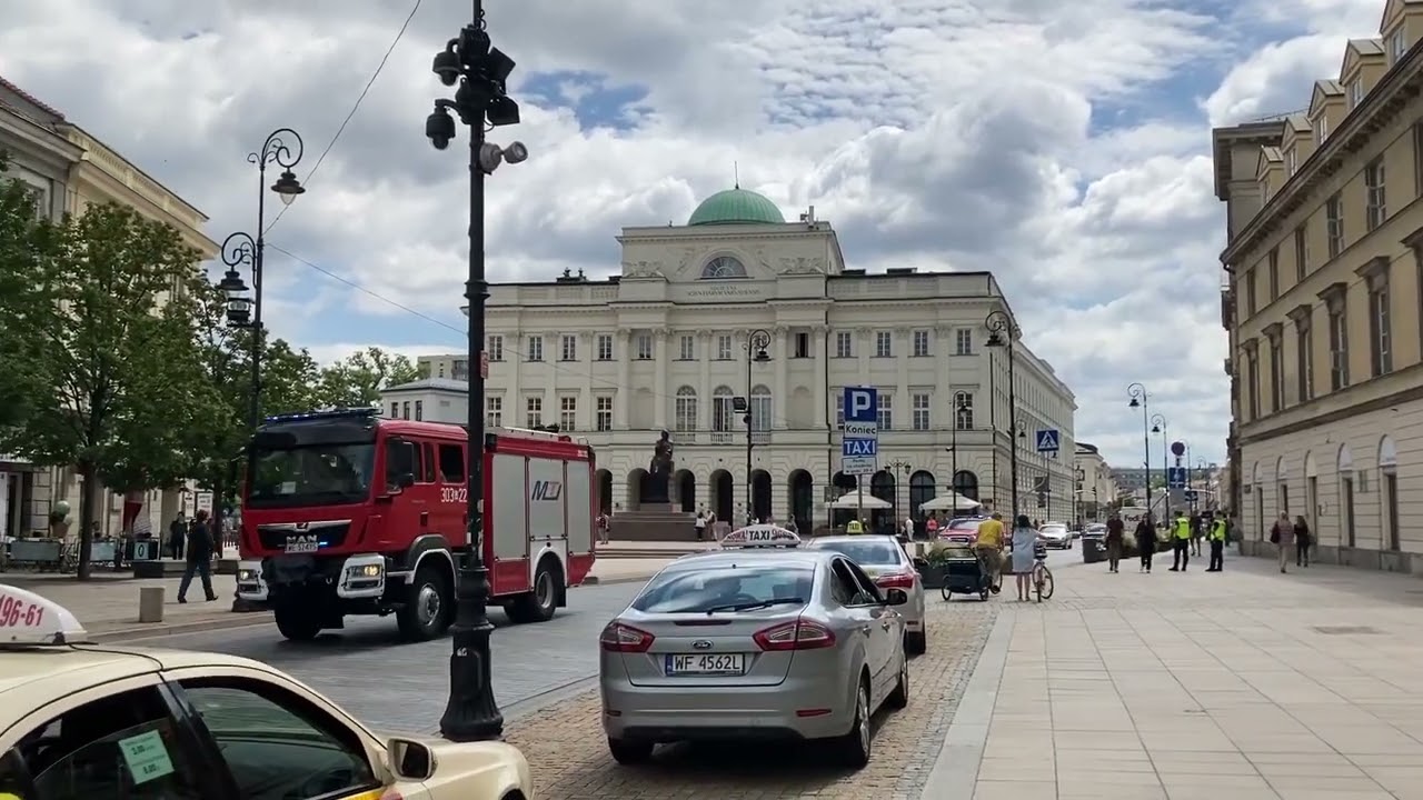 Emergency vehicles in Warsaw