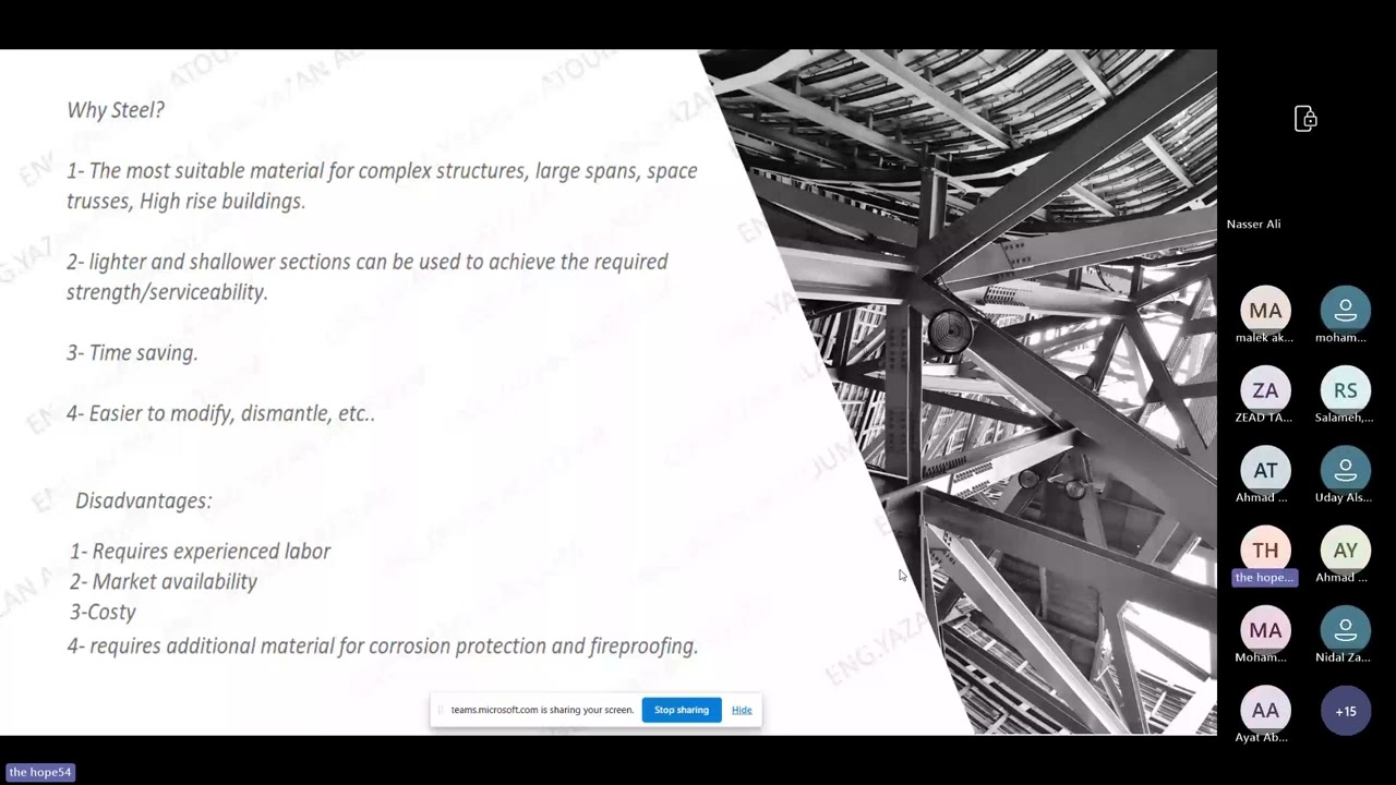 أساسيات تصميم المنشآت المعدنية باستخدام Steel Structure – ورشة عمل مجانية للمهندسين